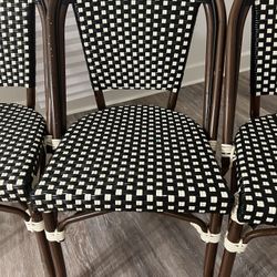 Black & White Wicker style Chairs
