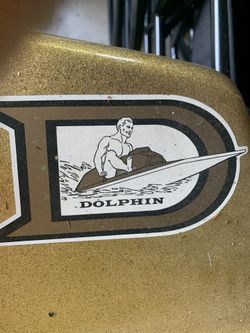 This model for a single man seat speedboat was in the years of 1965 through 1967 only Dolphin is the manufacturer of the boat. You can pull it up and see that these boats were called. Skin boats. Couldn’t find a tag or plate or any kind of cereal or a model number on the outside or on the inside of the hull