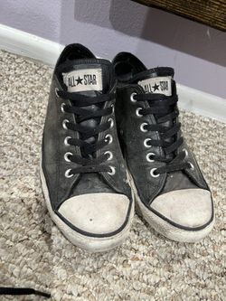Leather Converse Black Size 8