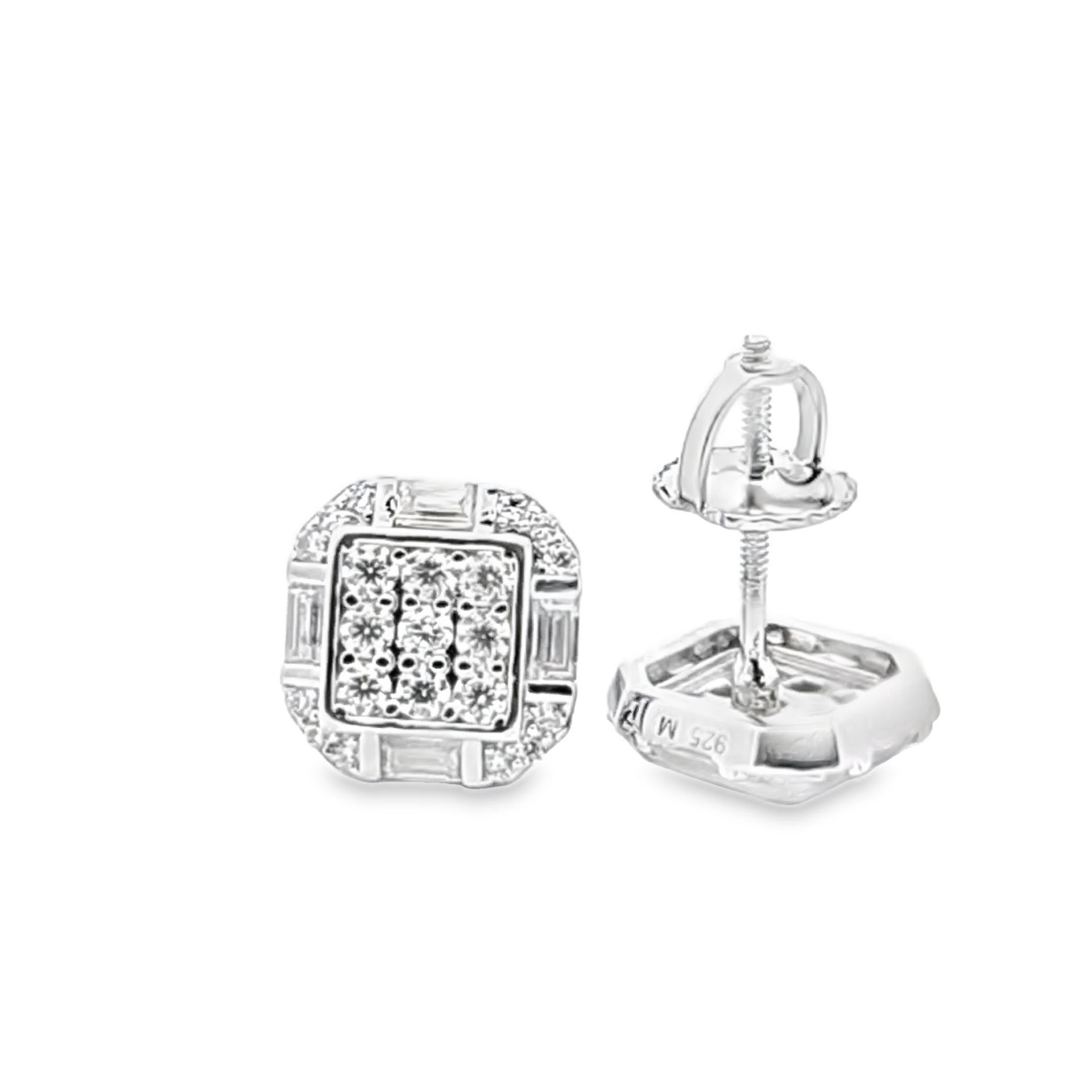 Sterling Silver VVS Mossanite 0.658 CTW Fancy Earring