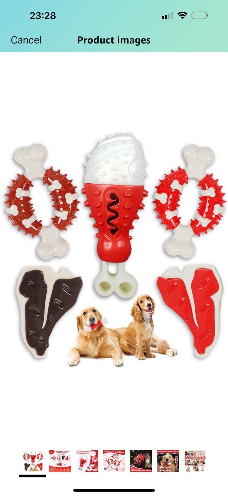 Brand New 5 Pack Dog Chew Toys for Aggressive Chewers-Durable Dog Toys for Small and Medium Dogs Include Squeaky Toy