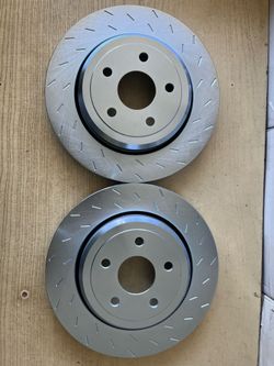 Dodge Durango SRT Hellcat 21-26 Rear Slot Zinc Coated Rotors Brake Pads