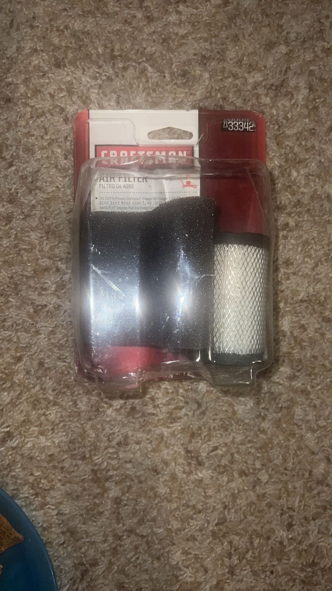 NEW CRAFTSMAN MOWER AIR FILTER # 71-33342. Open box