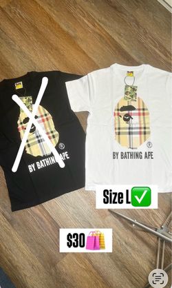 SIZE L BURBERY BAPE SHIRT