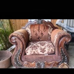 Vintage Loveseat And Couch Set