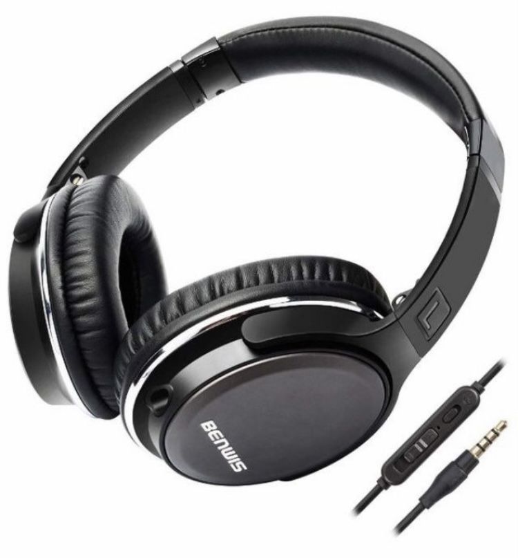 Brand new Over Ear Headphones H600 Wired Headphone with in-line Mic Stereo Foldable Headset with Hard Carrying Case