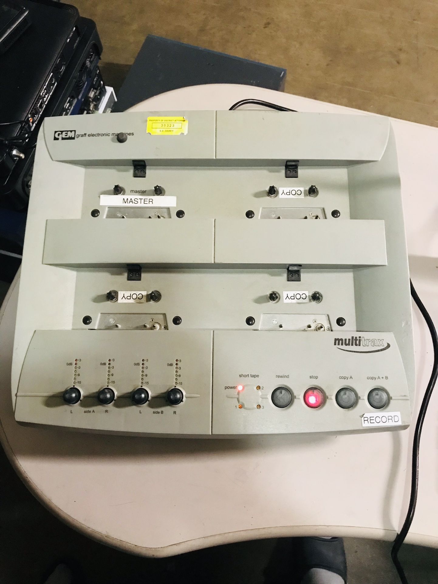 Gem Multi Trax Cassette Duplicator Graff Machine - Excellent Condition