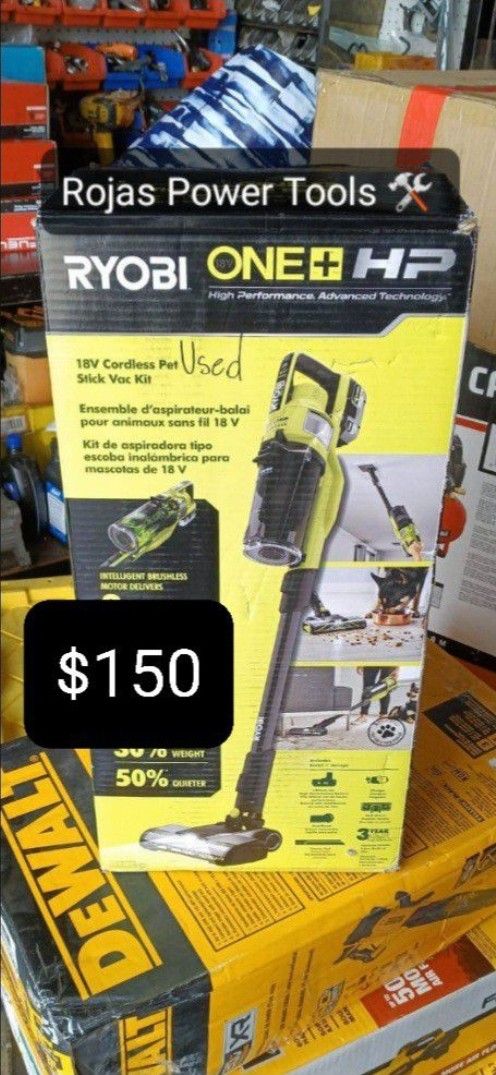 RYOBY ONE 18V HP CORDLESS PET STICK VACUUM KIT
