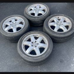 4 - 225/55r17 5x112 5x4.41 Mercedes C300 Stock Rims With Tires !!!!!