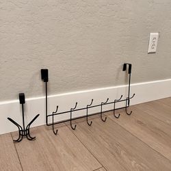 TWO Different Bronze Over The Door Hook- Wide 12 Hook and Slim 4 Hook