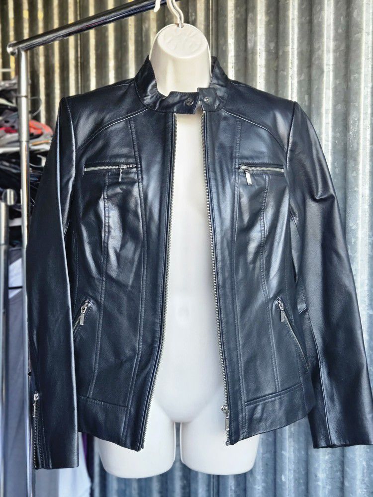 Small Oversized Leather Motorcycle Jacket 
