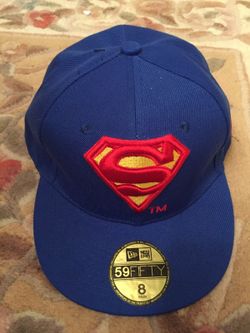 New Era Superman fitted cap hat size 8