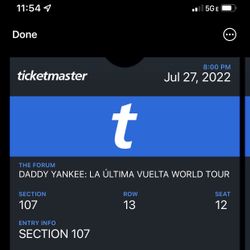 Daddy Yankee (2) Tickets For Sale 