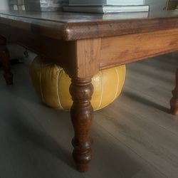 Wood coffee table