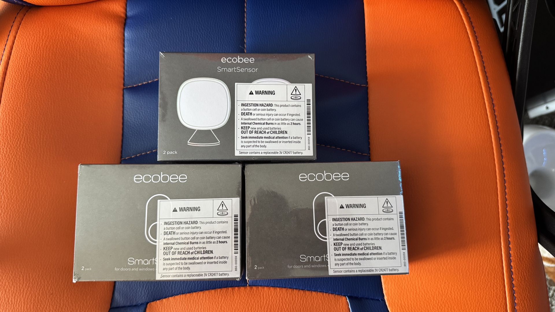 Ecobee SmartSensor Bundle (3 Packs, 6 Sensors Total) – NEW, Sealed