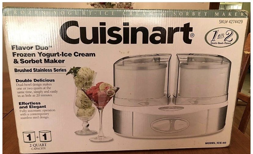 Cuisinart ICE-40 Flavor Duo Frozen Yogurt-Ice Cream & Sorbet Maker