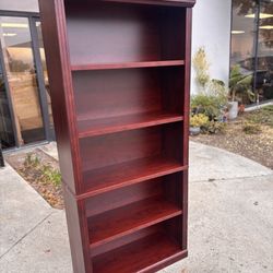 New In Box 69"x31"x13" Cherry Wooden 5 Tier Bookcase Shoe Rack Book Shelves
