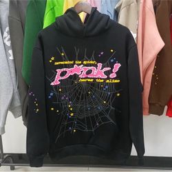 BLACK SP5DER HOODIE SIZE M