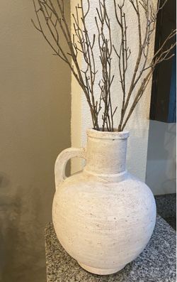 Terracota rustic vase for tabletop