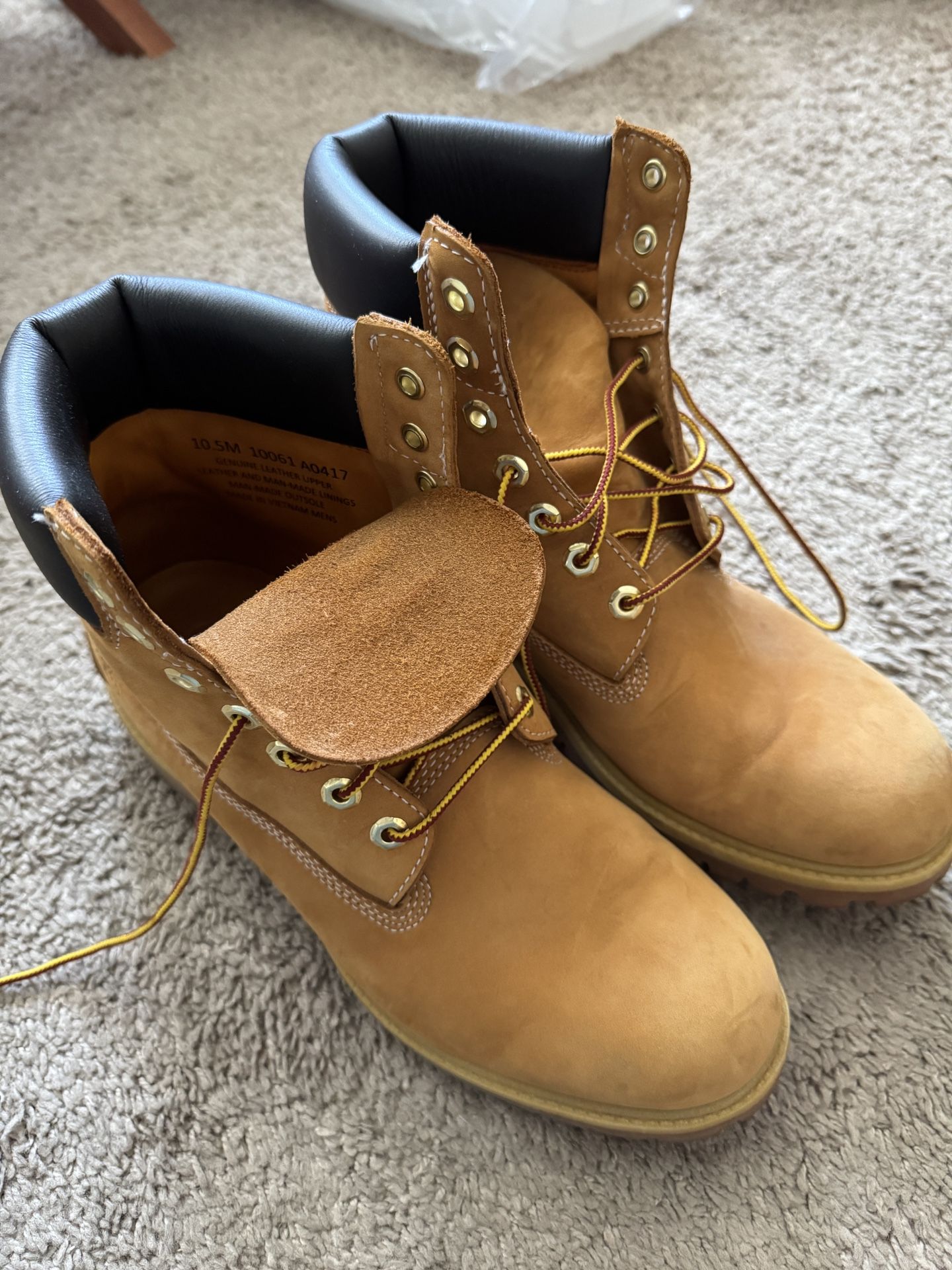 Wheat Timberland Boots - Size 10.5