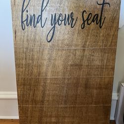 Find Your Seat Wedding Decoration
