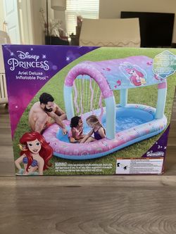 Summer Fun! Inflatable Kids Pool + Sun Canopy – $55