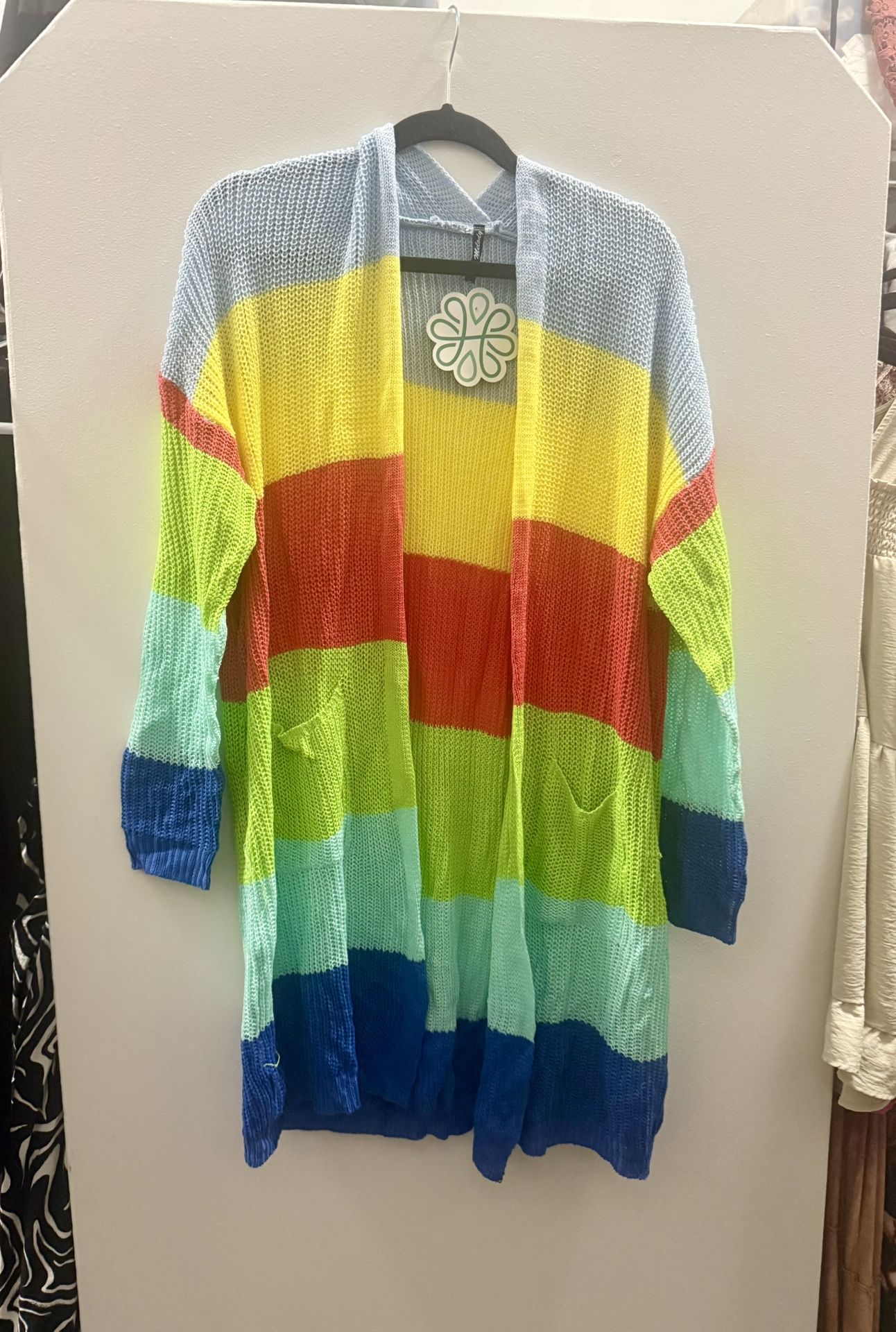 NWT size XL rainbow Cardigan 