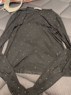 Black long sleeve with rhinestones