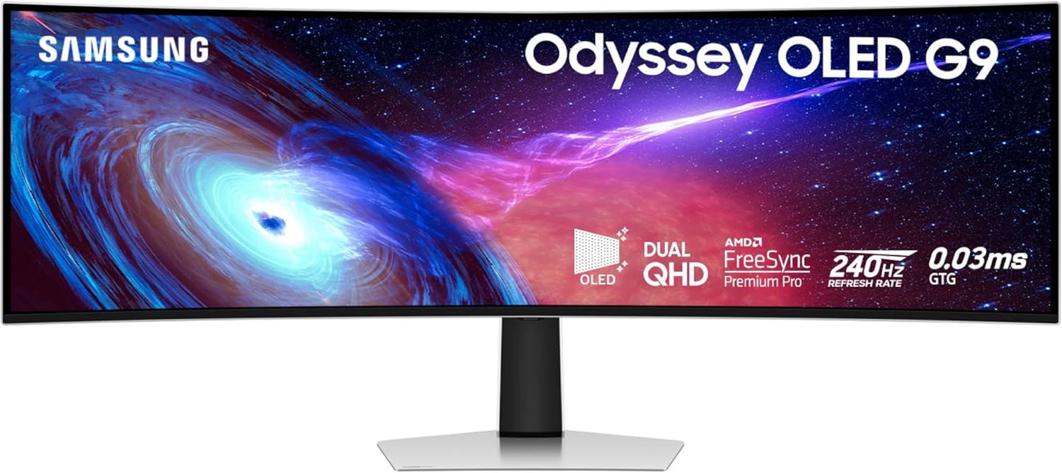 Samsung 49" Odyssey OLED (G93SC) Series Curved Gaming Monitor w QD-OLED,