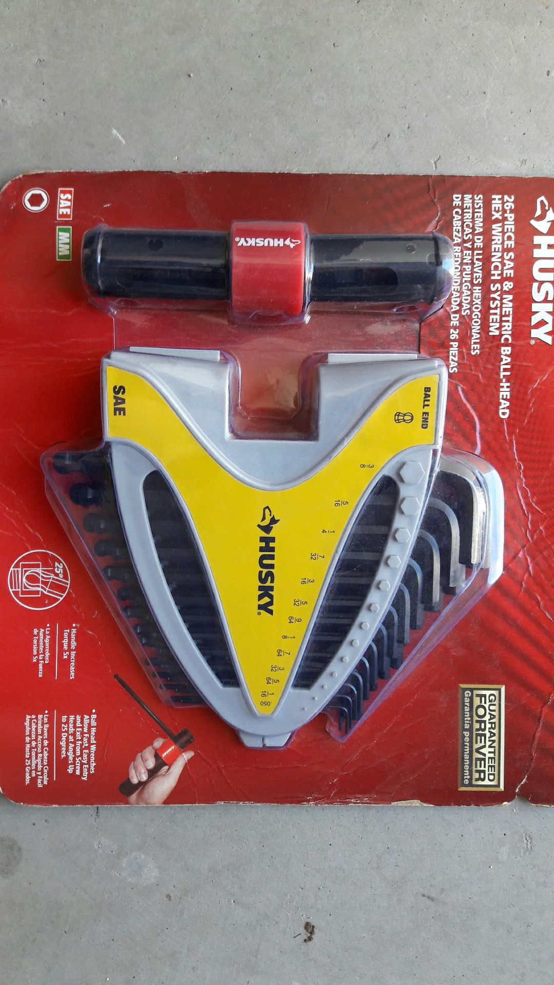 HUSKY 26 PC METRIC & SAE BALLHEAD HEX WRENCH