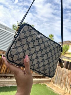 Authentic Vintage Gucci GG Supreme Blue Monogram Bag