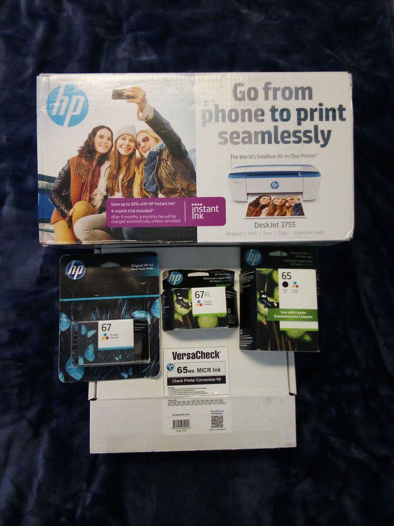 Printer (HP) And Inks Everything You See In Pic