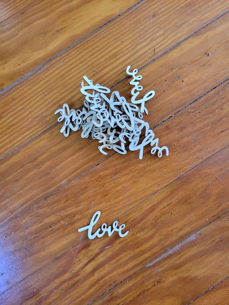Wooden "Love" Confetti Cutouts