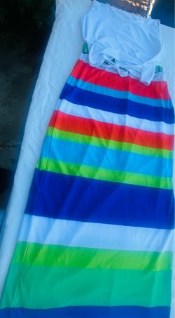 Two piece colorful skirt set