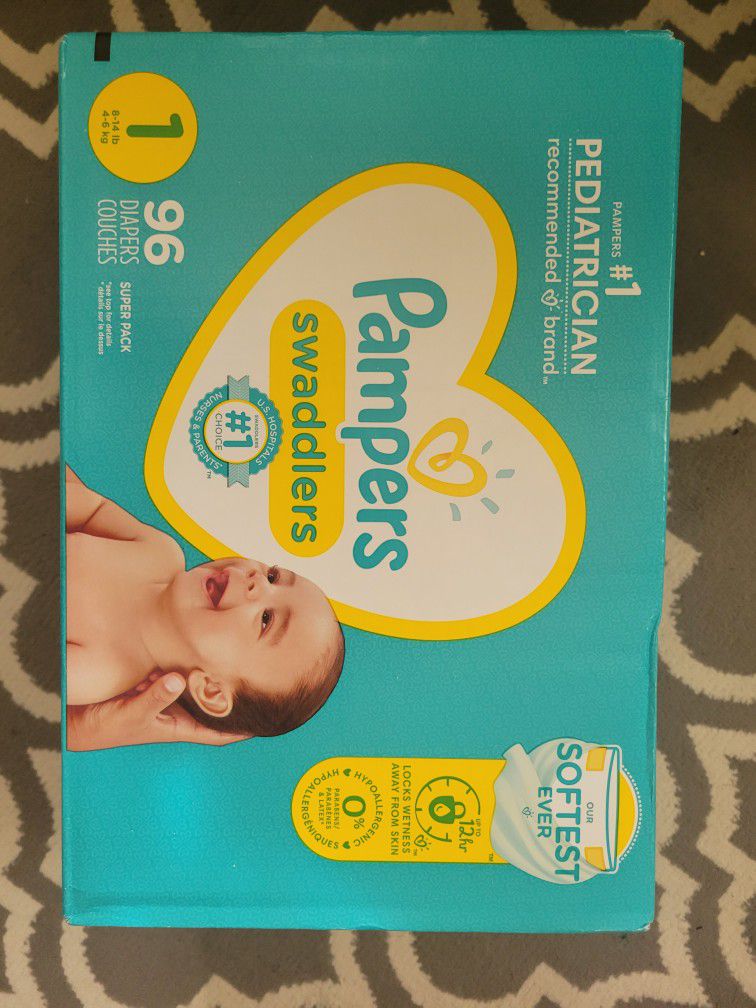 Pampers Swaddlers - Size 1, 96 Count 