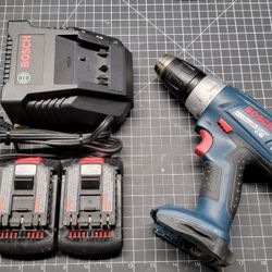 Bosch Litheon Drill With Charger And 2 Batteries 