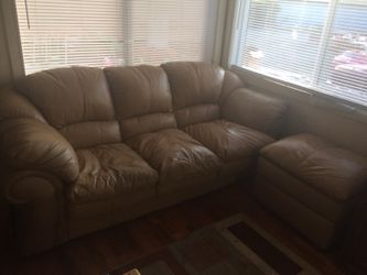 Leather couch set