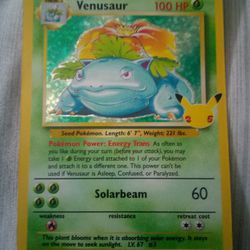 Venusaur Holo Pokemon Card