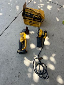 dewalt 20v  grinder and dewalt sander asking $160   for both no battery included