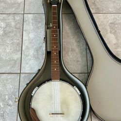 Vintage Kingston 5-String Banjo + Hard Case