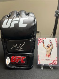 Mauricio Ruffy “One Shot” Signed Autographed Black UFC Glove JSA COA Auto Card