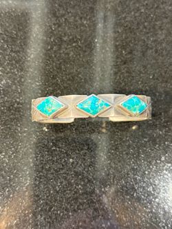 Vintage FTC Silver/Turquoise Cuff