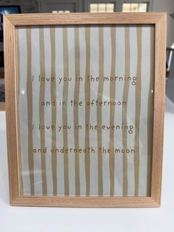 Framed Love Quote Print Wall Art