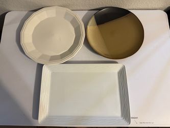 Set of 3 Ceramic Plates