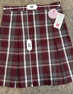 A+ Plaid Girls School Uniform Skirt
