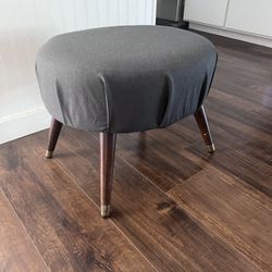 Charcoal Gray Ottoman or Foot Stool