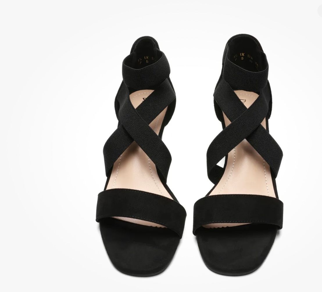 DREAM PAIRS Women's Elastic Ankle Strap Low Wedge Sandals Open Toe Dress Shoes