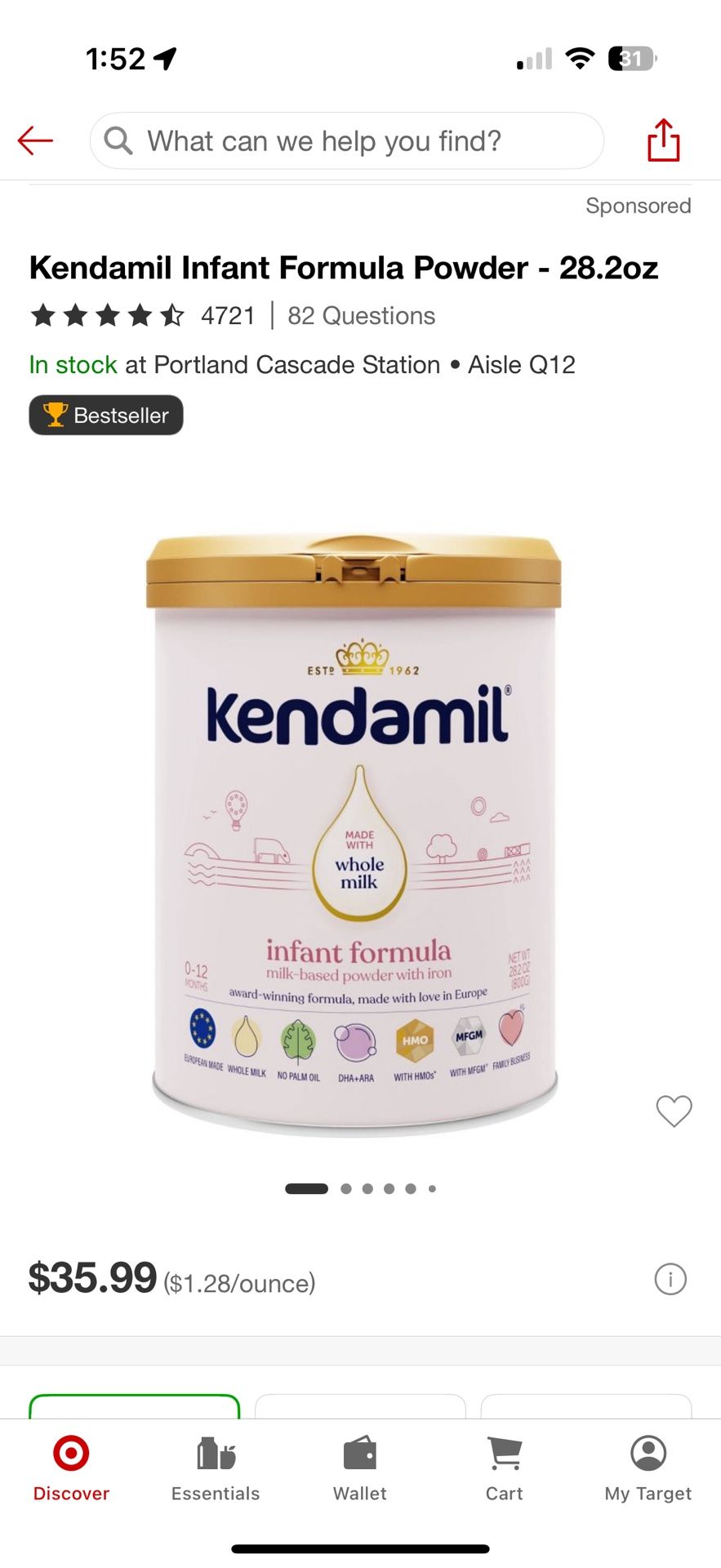 Kendamil Whole Milk Formula New Infant