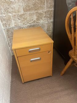 Small wood filling cabinet
