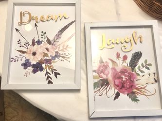 Floral picture frames